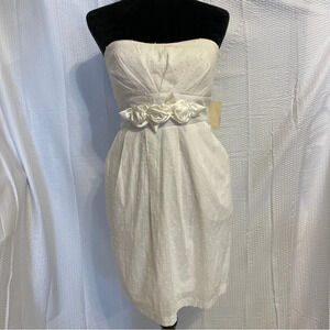 Ruby Rox white strapless dress size 7 NWT.